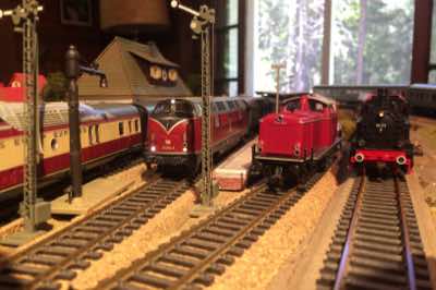 A nice lineup of locomotives on Tracks 1, 2, 3, and 4.